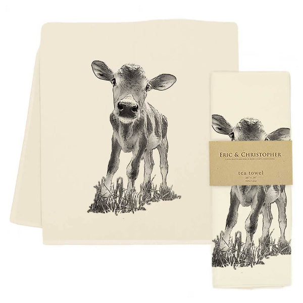 Baby Cow Tea Towel