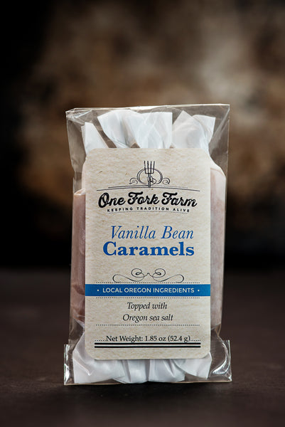 One Fork Farm Caramels - 1.8oz. Vanilla Bean Caramels - Simple Pleasures ~ Bountiful Treasures