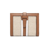 Bessie Canvas Striped Wallet w/ Slip Closure