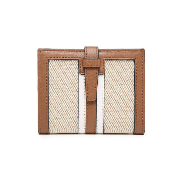 Bessie Canvas Striped Wallet w/ Slip Closure