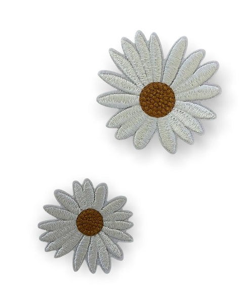 Kagooli - Daisy flower iron on patch, 2 sizes