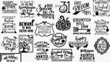 Pizza and a Project Framed Fall Halloween Signs - Simple Pleasures ~ Bountiful Treasures