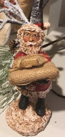 Santa w Presents Paper Mache - Simple Pleasures ~ Bountiful Treasures