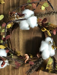 Cotton Wreath - Fall - Simple Pleasures ~ Bountiful Treasures