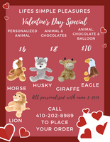 Plush Valentine Personalized - Simple Pleasures ~ Bountiful Treasures