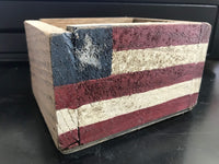 Mini Wooden Flag Box - Simple Pleasures ~ Bountiful Treasures