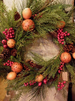 Pizza and a Project Colonial Fresh Wreath - Simple Pleasures ~ Bountiful Treasures