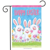Easter Bunny Trio Garden Flag - Simple Pleasures ~ Bountiful Treasures