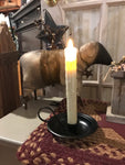 Candle Holder Tin Black Scroll Handle - Simple Pleasures ~ Bountiful Treasures