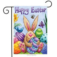 Happy Easter Bunny Garden Flag - Simple Pleasures ~ Bountiful Treasures