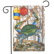 Blue Crab Bushel Garden and House Flag