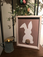 Cute bunny farmhouse framed sign - Simple Pleasures ~ Bountiful Treasures