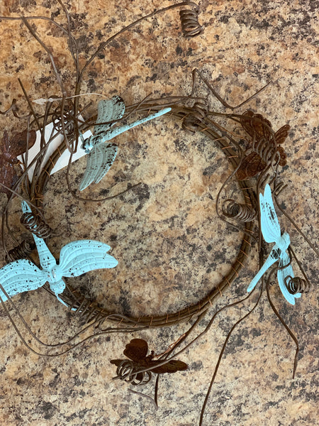Dragon Fly and Butterfly Candle Ring 4" - Simple Pleasures ~ Bountiful Treasures