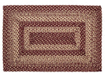 Burgundy Tan Braided Rug - Simple Pleasures ~ Bountiful Treasures