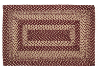 Burgundy Tan Braided Rug - Simple Pleasures ~ Bountiful Treasures