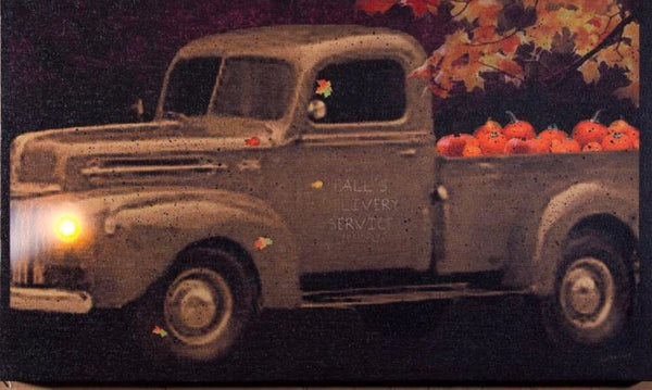 Lighted Farm Truck with Pumpkins - Simple Pleasures ~ Bountiful Treasures
