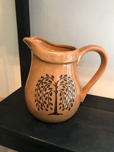 Large Mustard Willow Pitcher - Simple Pleasures ~ Bountiful Treasures