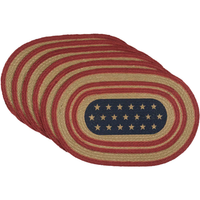 Liberty Stars  Flag Jute Mats - Simple Pleasures ~ Bountiful Treasures