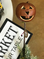 Jack O Lantern Gourd with Hay - Simple Pleasures ~ Bountiful Treasures