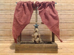 Lath Window w Burlap Tree - Simple Pleasures ~ Bountiful Treasures