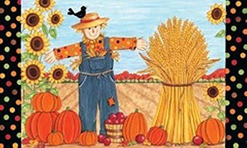 Polka Dot Scarecrow Doormat - Simple Pleasures ~ Bountiful Treasures