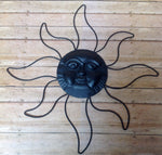 Sun Face 14" Black Metal - Simple Pleasures ~ Bountiful Treasures