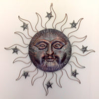 Sun Face w Stars Metal - Simple Pleasures ~ Bountiful Treasures