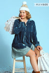 Velvet Button Up with Pockets